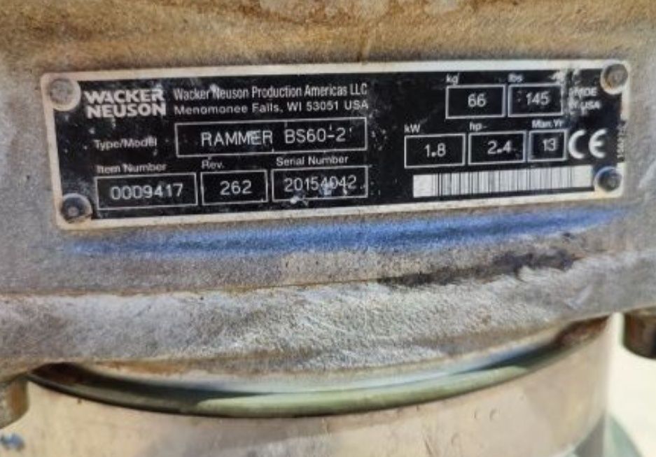 Mai compactor WACKER BS 60-2