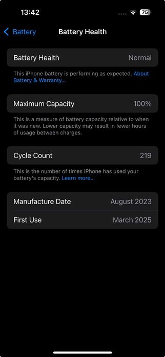 iPhone 15 Pro 256Gb baterie 100%, ca nou, garantie, natural titanium