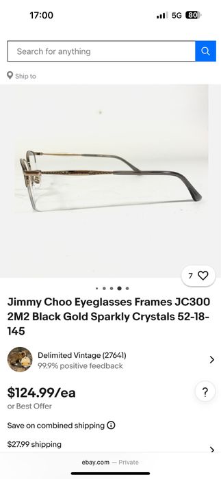Оригинална рамка за диоптричниочила Jimmy Choo, не е нслична в Българи