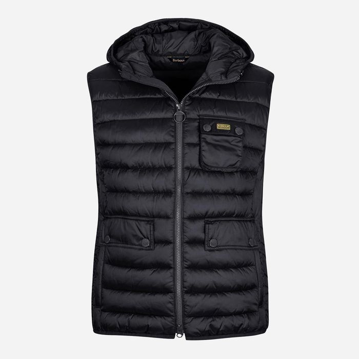 Barbour утеплённый жилет с капюшоном