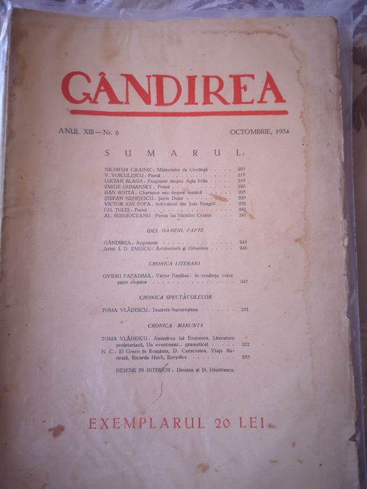 Reviste  Gandirea interbelic