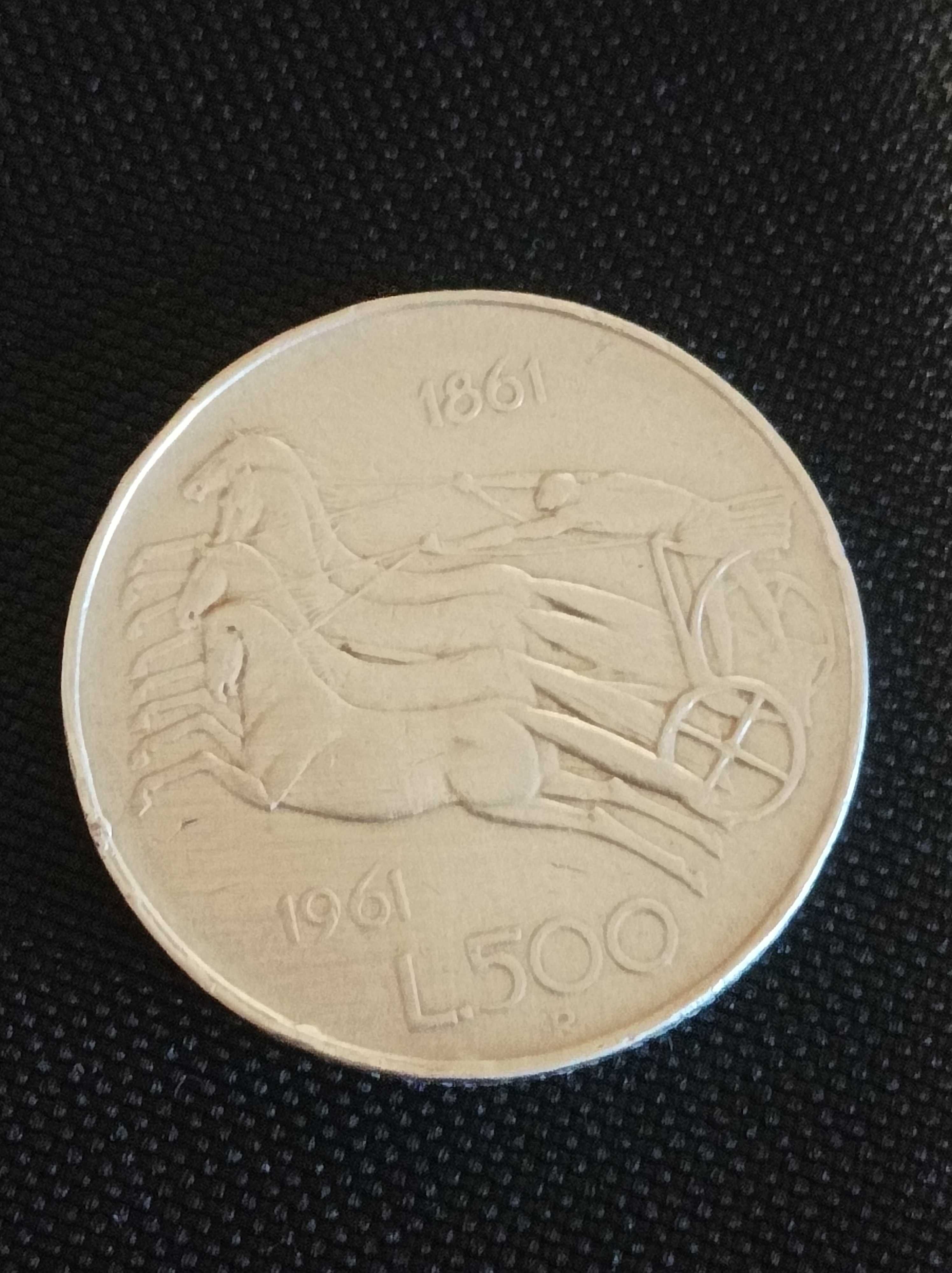 Moneda de colectie 500 Lire din Argint
