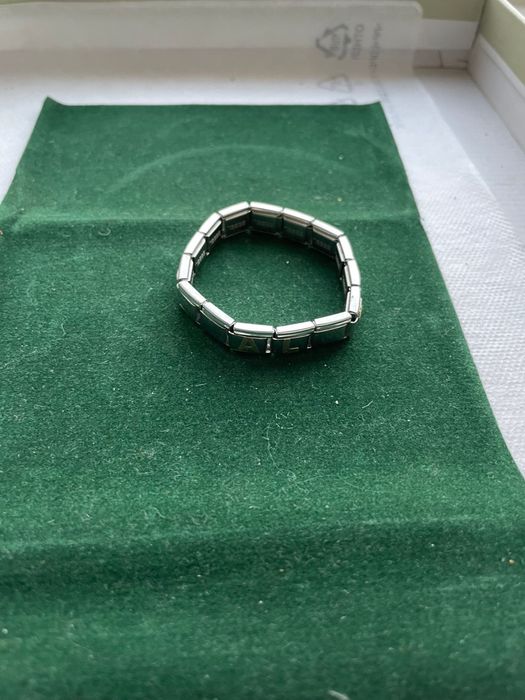 Bratara BEBEL otel inoxidabil cu 3 insertii din aur 18k,model deosebit