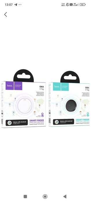 GPS Treker AirTag Android uchun, Hoco E96A,Hoco E97A Smart GSP Locator