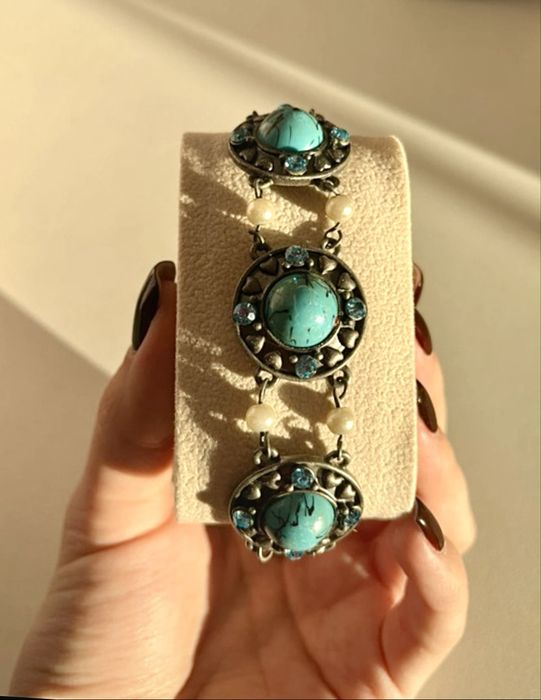 Bratara vintage turcoaz