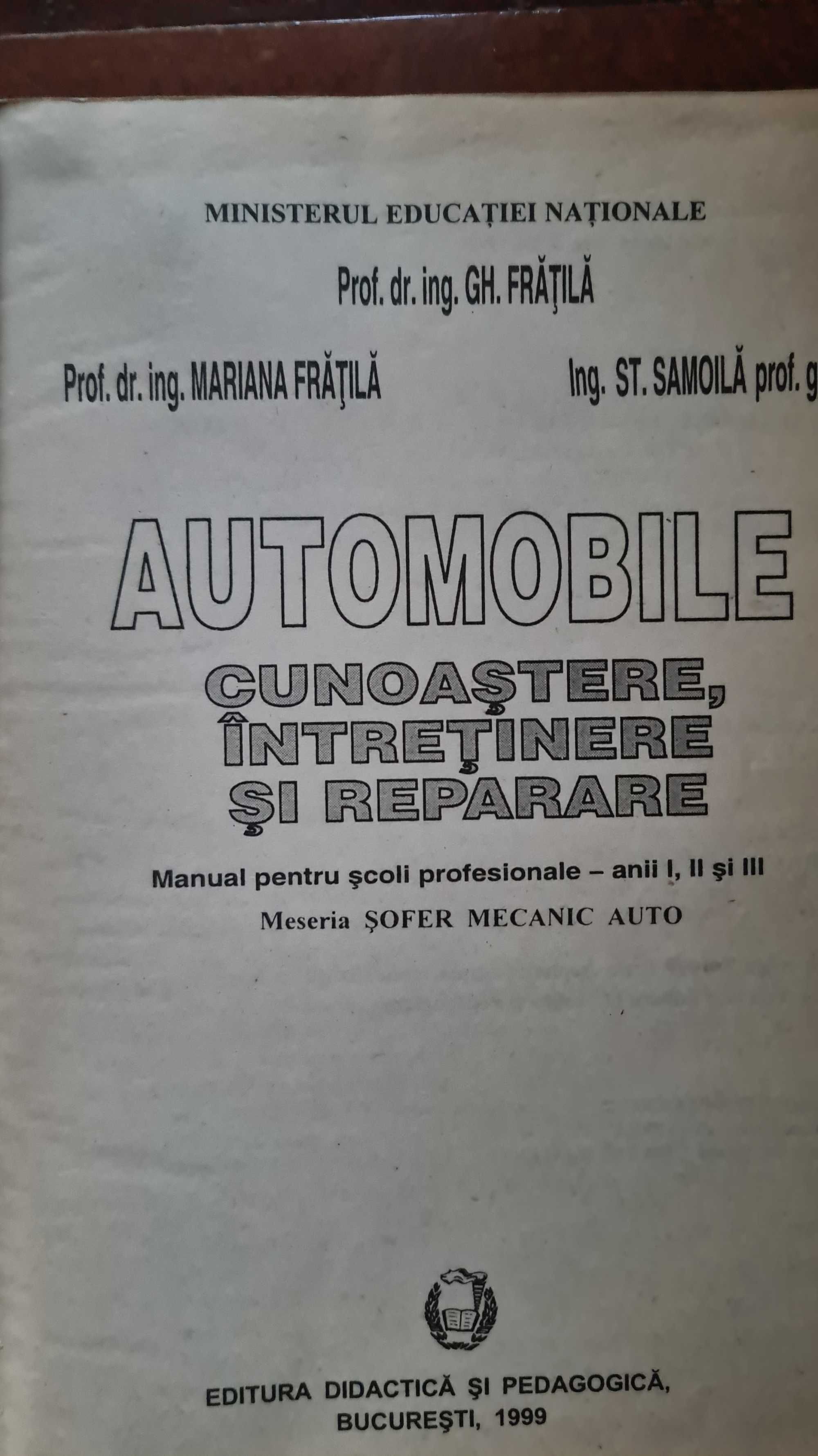 Carte veche  cunoaștere ,reparatii, întreținere automobile.