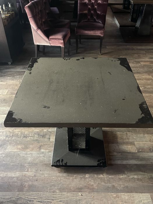 Маси масив дъб с метален крак