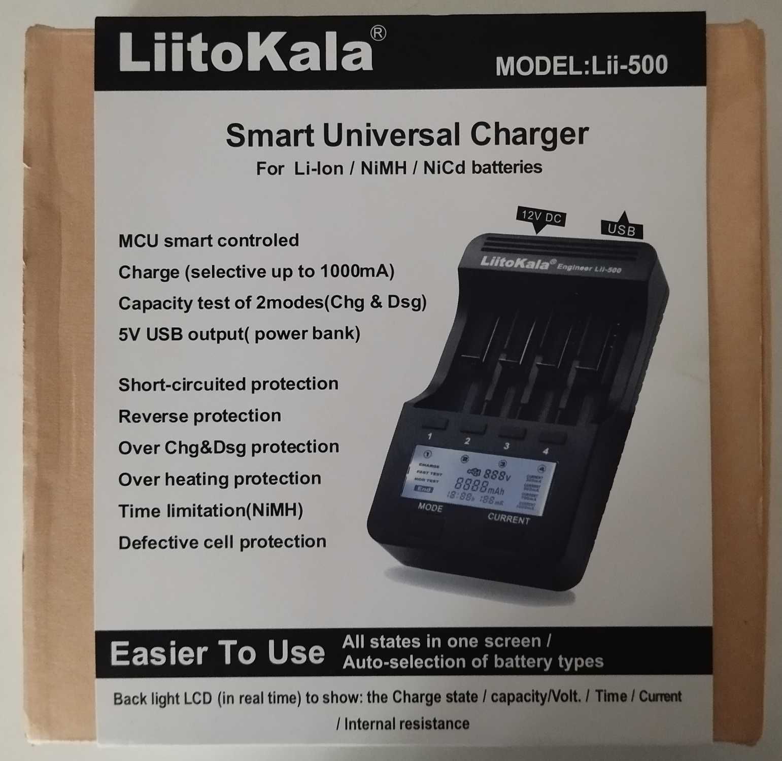 зарядное устройство LitoKala 500 универсальное новое