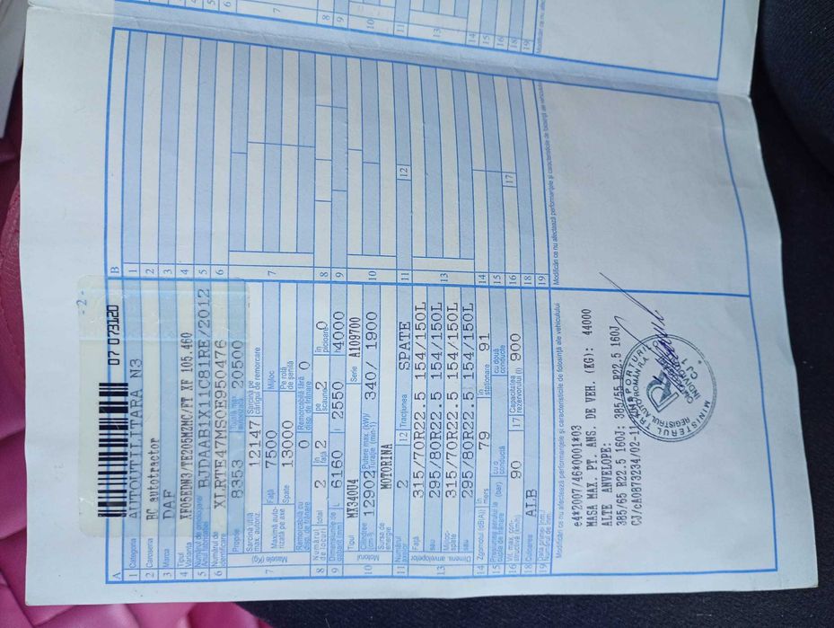 Cap tractor Daf XF460