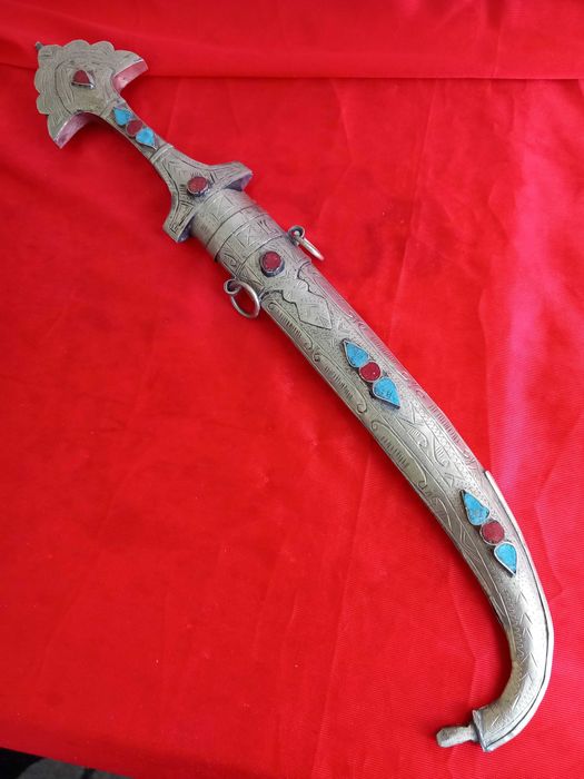 СРЕБЪРНА Мароканска Кумая .Ханджар, Кама