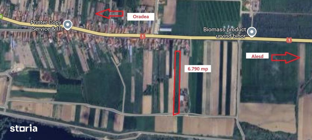 Teren intravilan  situat in sat Urvind comuna Lugasu de Jos.