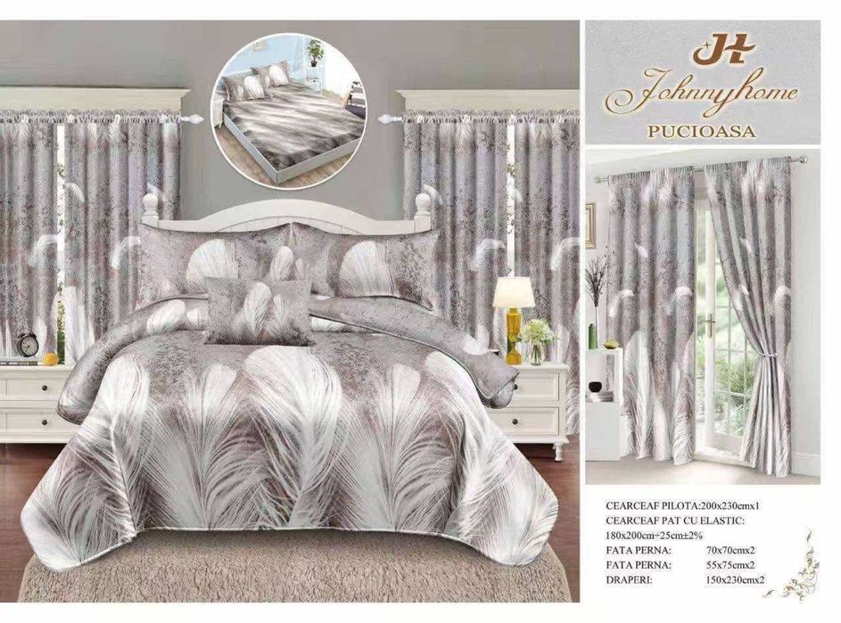 Lenjerii de pat+draperii asortate