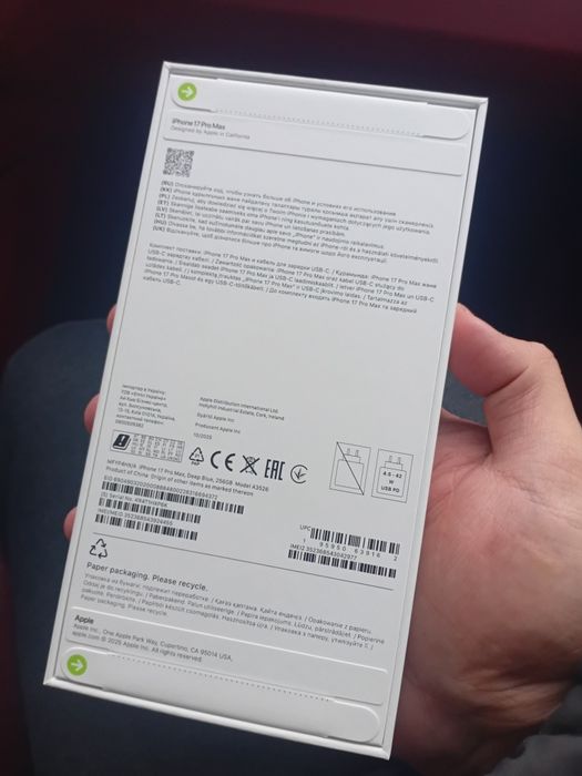 Iphone 17 pro Max 256blue