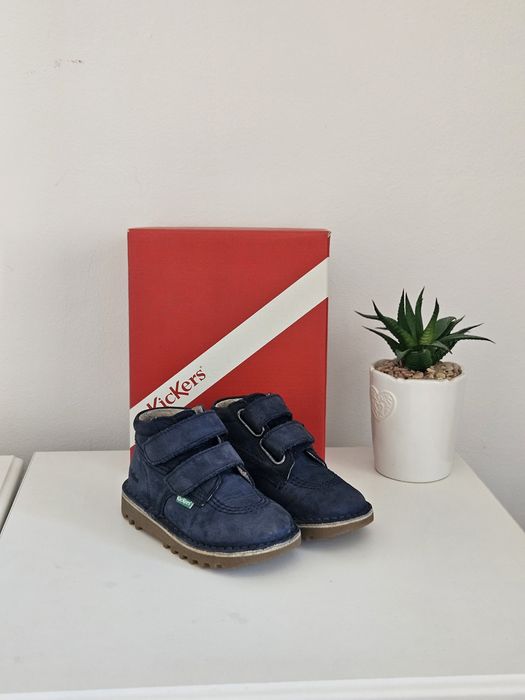 Детски боти естествена кожа Kickers 24 номер