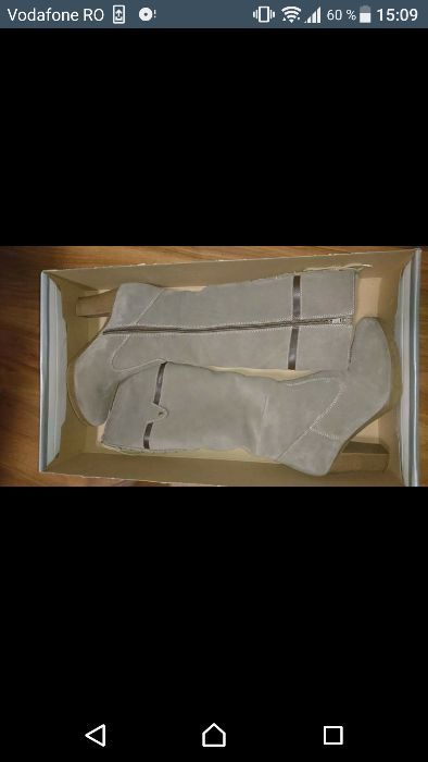 Cizme piele intoarsa, nr 36