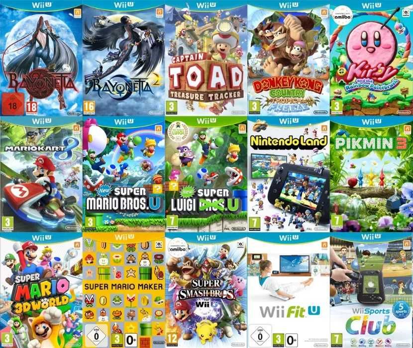Jocuri Wii U pe card SD - Mario Kart Party Zelda Minecraft Just Dance