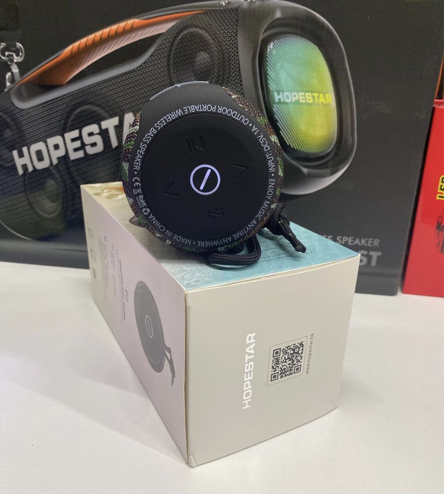 Boxa Portabila 20W Hopestar Wifi Radio Bluetooth Extra Bass Negru/Rosu