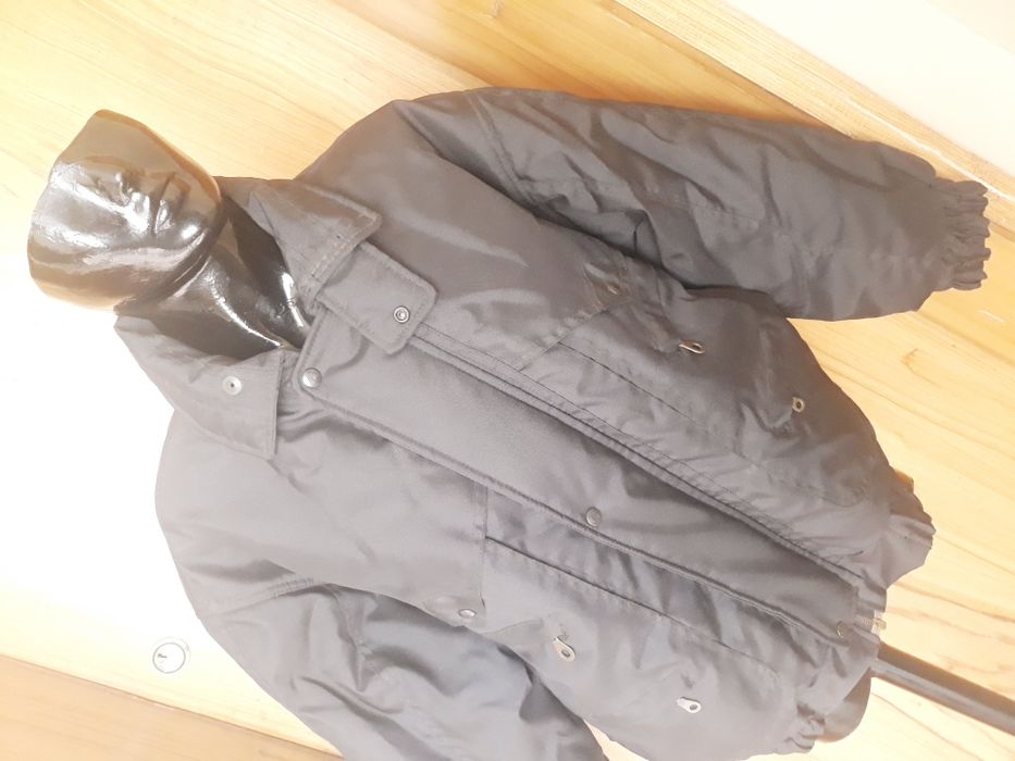 Мъжко черно зимно яке за едър нисък мъж около 160-165 см