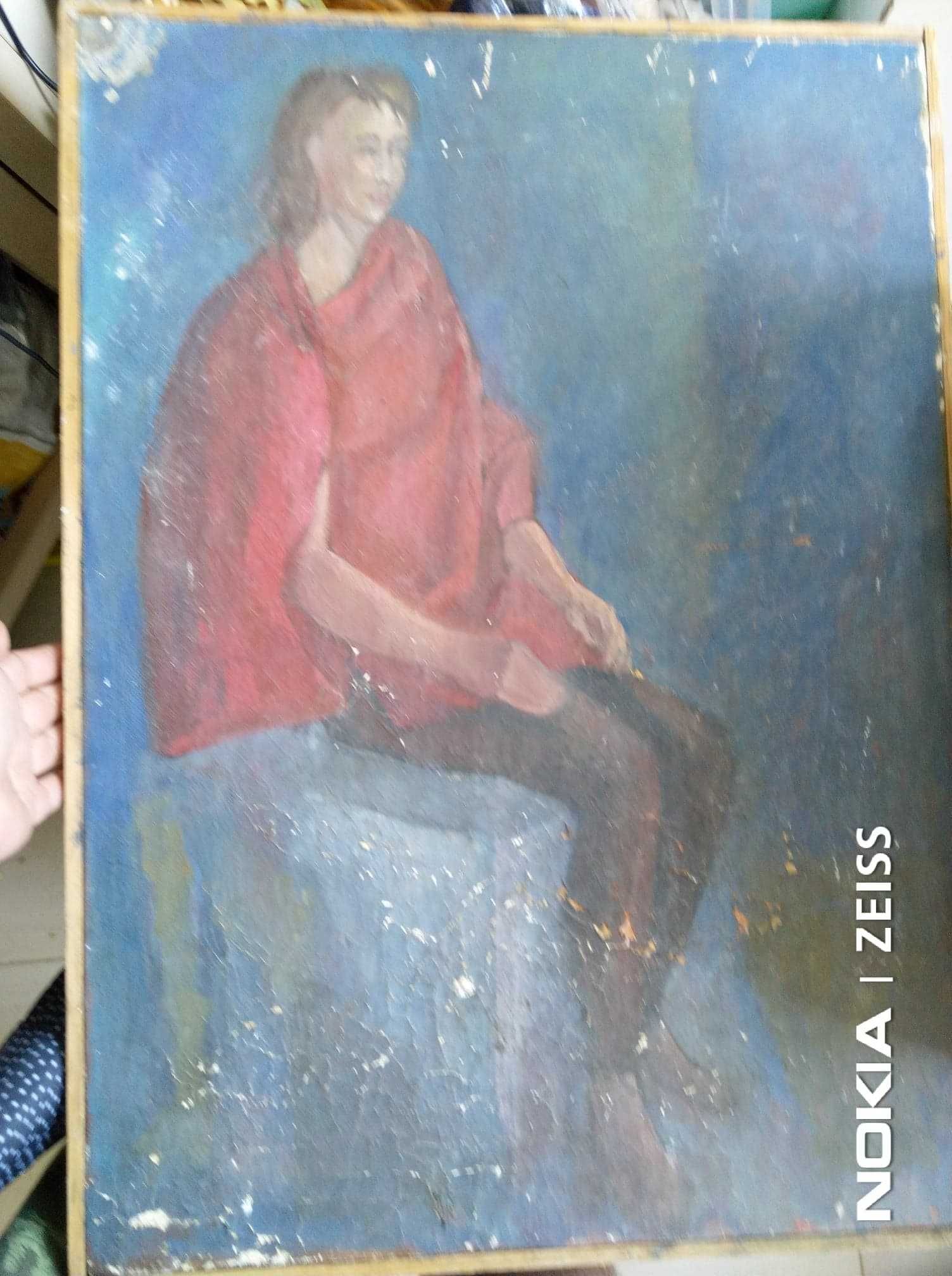 Tablou   "La Madame" 73X55cm autor necunoscut 180 lei