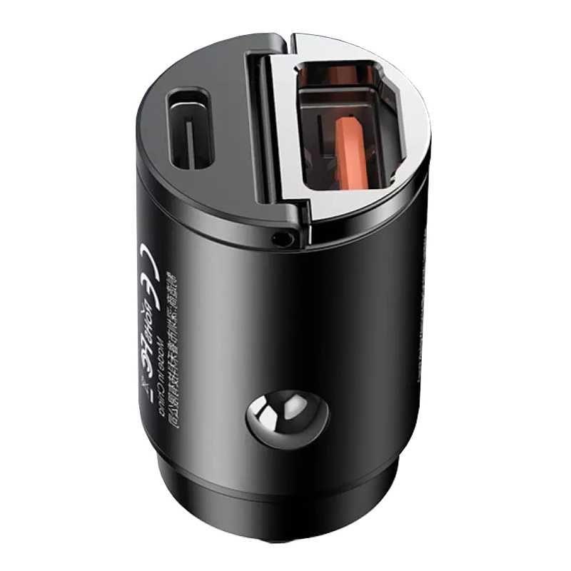 Adaptor incarcator auto bricheta 2 porturi USB Fast Charge USB-C 30W