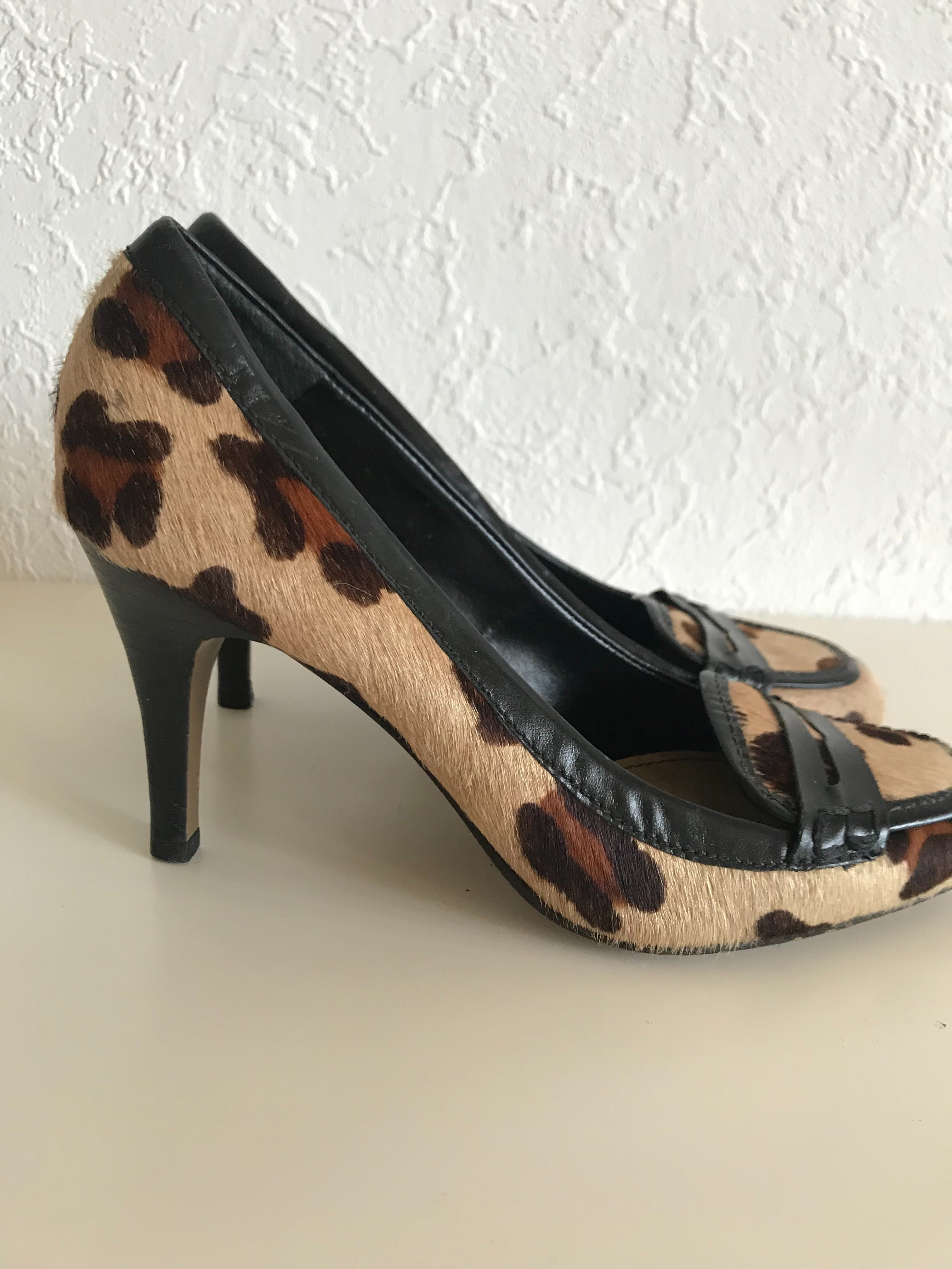 Pantofi superbi 39, piele cu par de Poney, ZARA