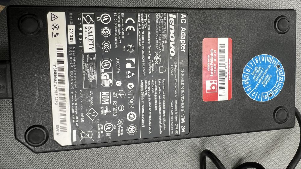 Incarcator/adaptor original laptop Lenovo 170w