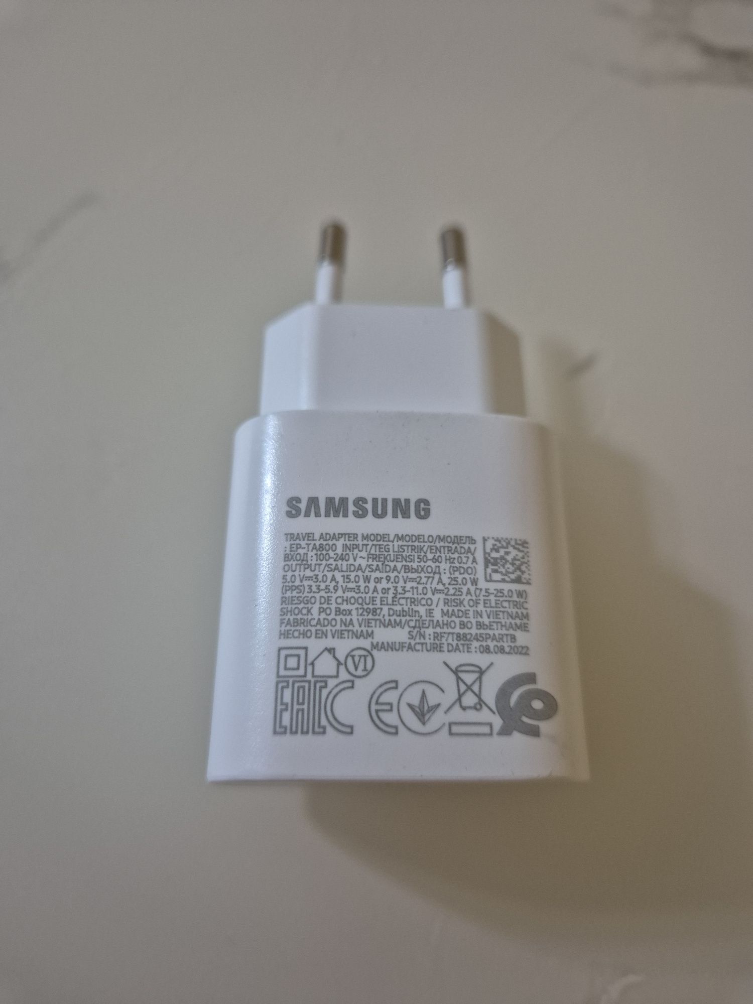 Оригинално зарядно устройство Samsung Super Fast Charging , 25W