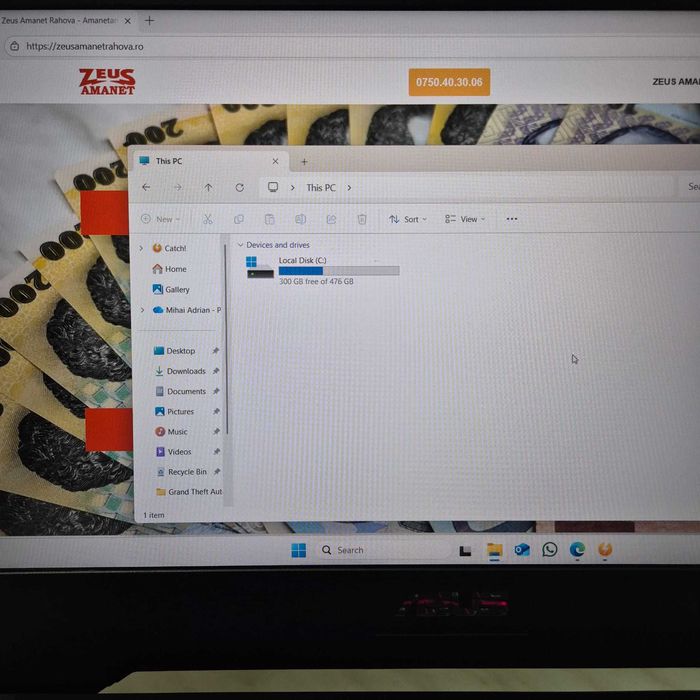 Laptop Asus TUF Gaming Ryzen 7 gen 3 16gb, GTX 1650 500ssd Zeus 34030