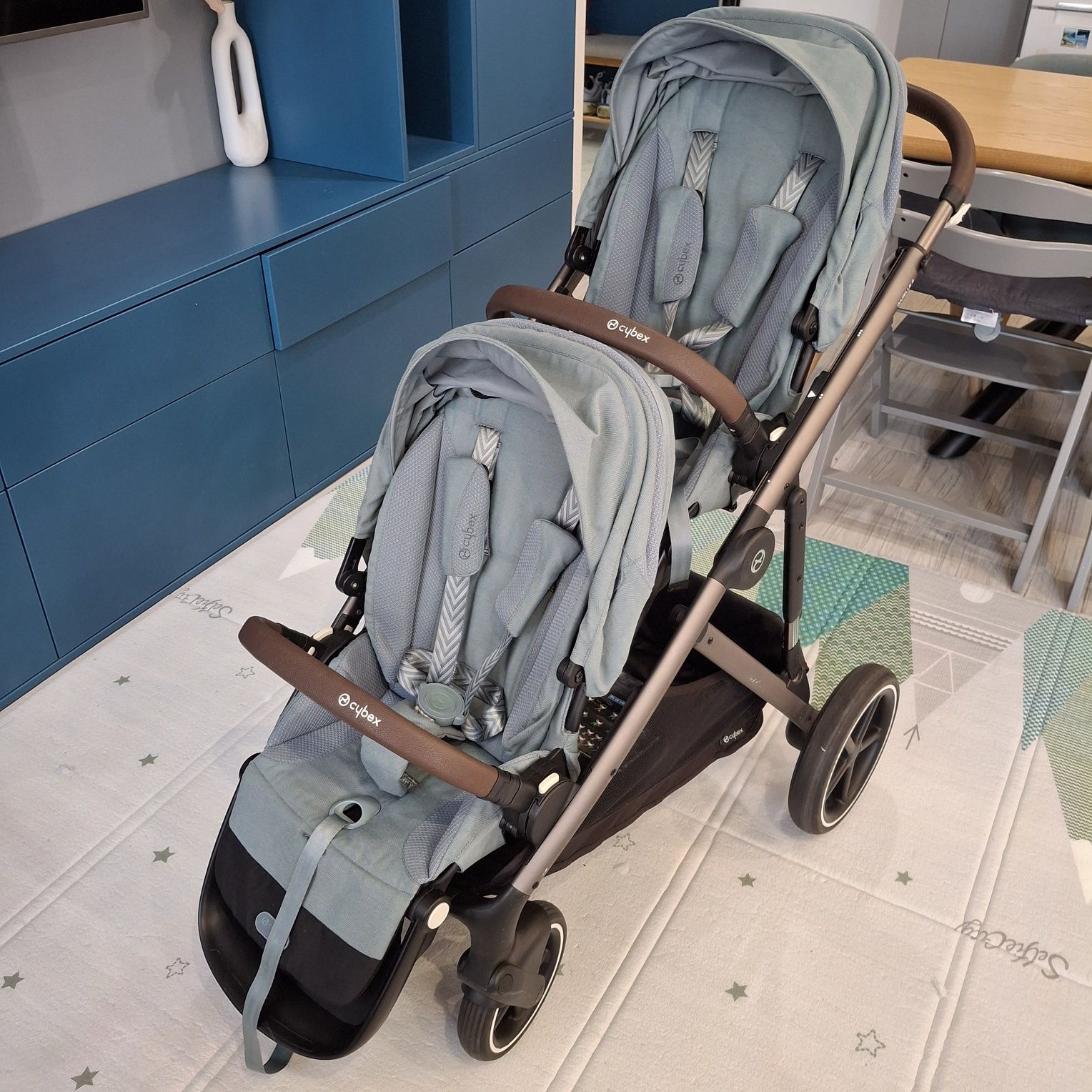 Бебешка количка за близнаци Cybex Gazelle S, шаси Taupe