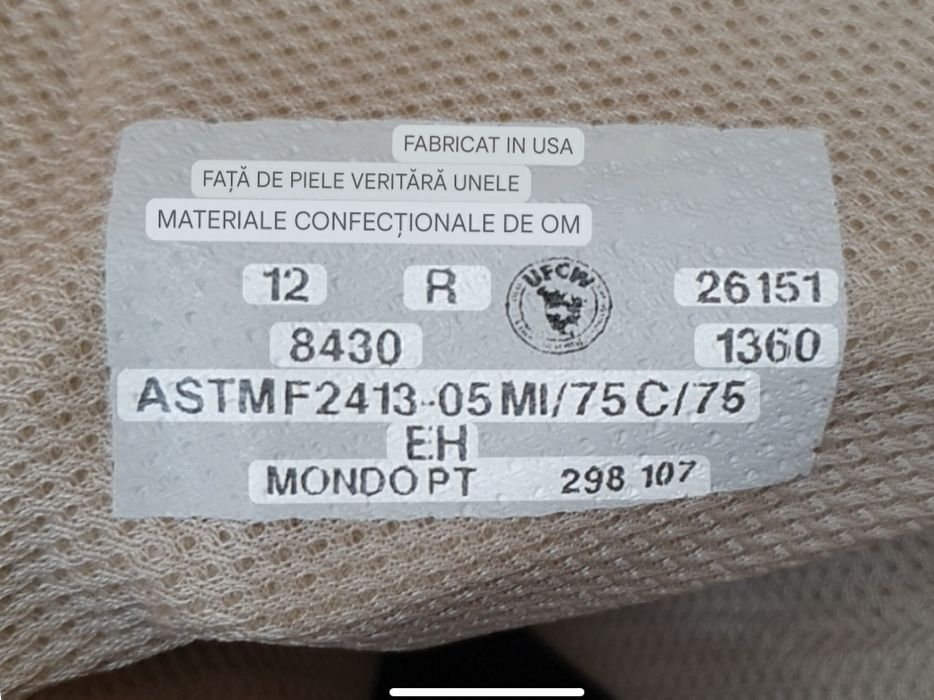 Bocanci militari Deșert nr.12R