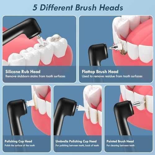 Нов Уред за зъбна плака петна и избелване 5 приставки полиране на зъби