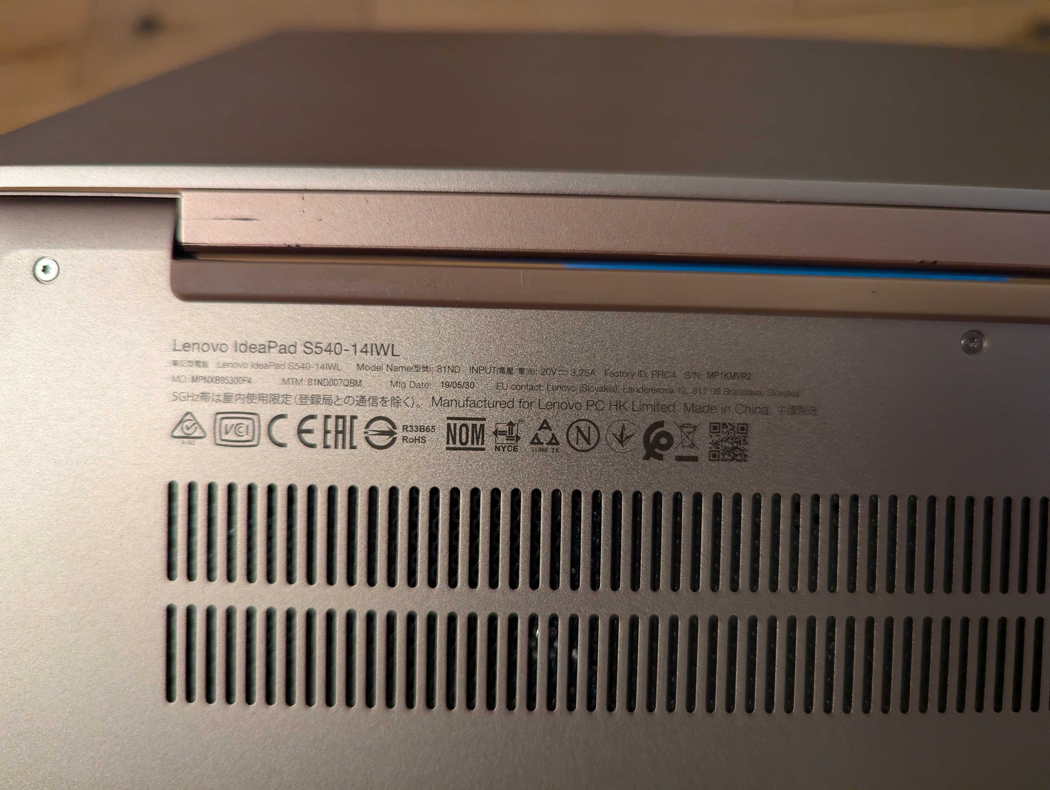 Lenovo IdeaPad S540-14IWL лаптоп, отлично състояние!