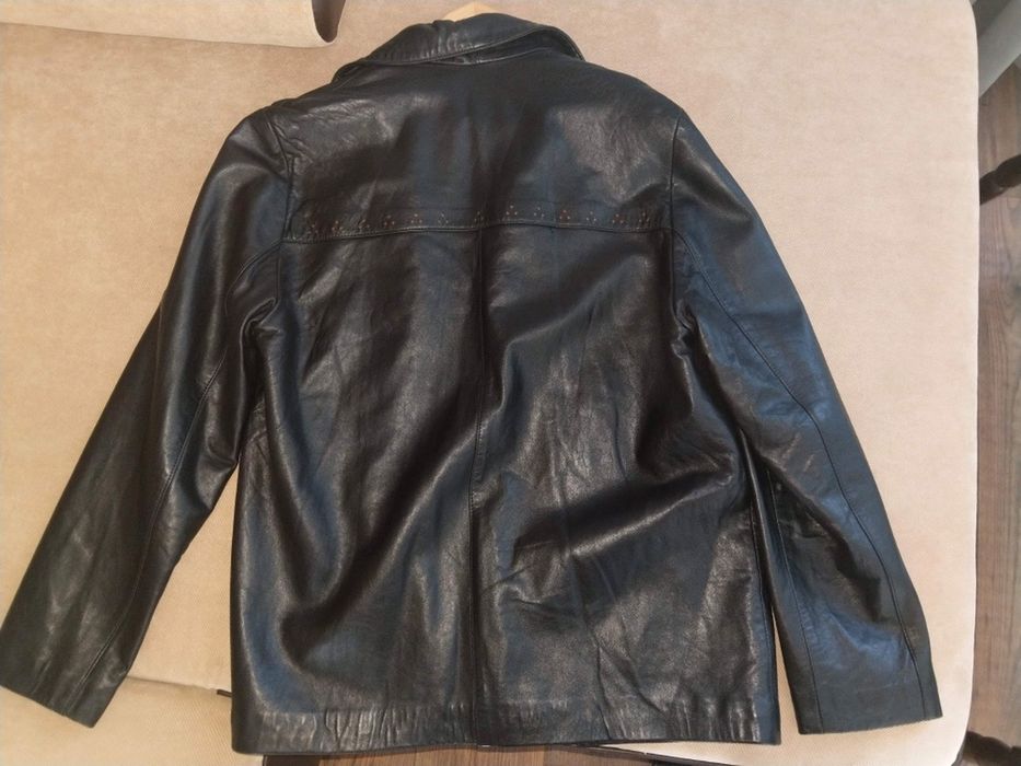 Geaca de piele barbati zerimar originala piele naturala marime L haina