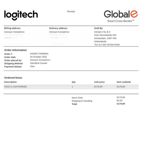 Logitech G915X Lightspeed клавиатура