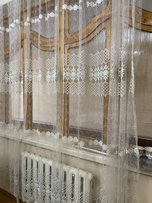 Ivory рангдаги парда
