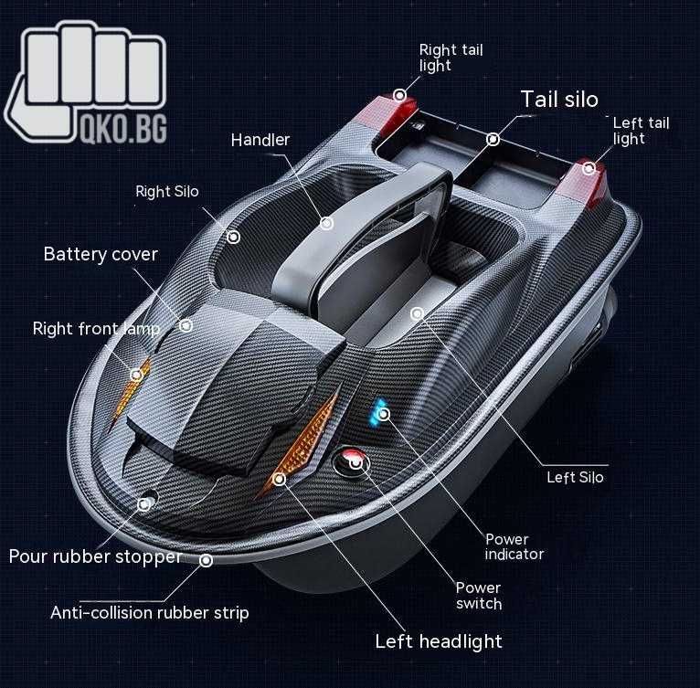 Промо цена до края на Декември Лодка за захранка HJ817 Vulcan Pro