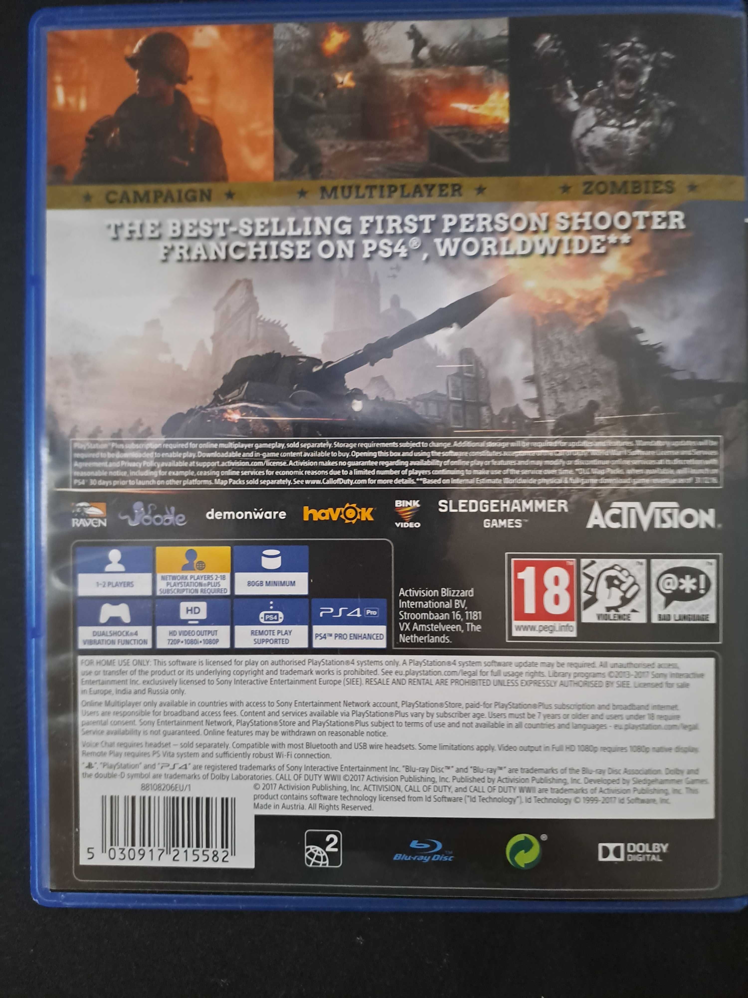 Joc call of duty ww2 ps4.