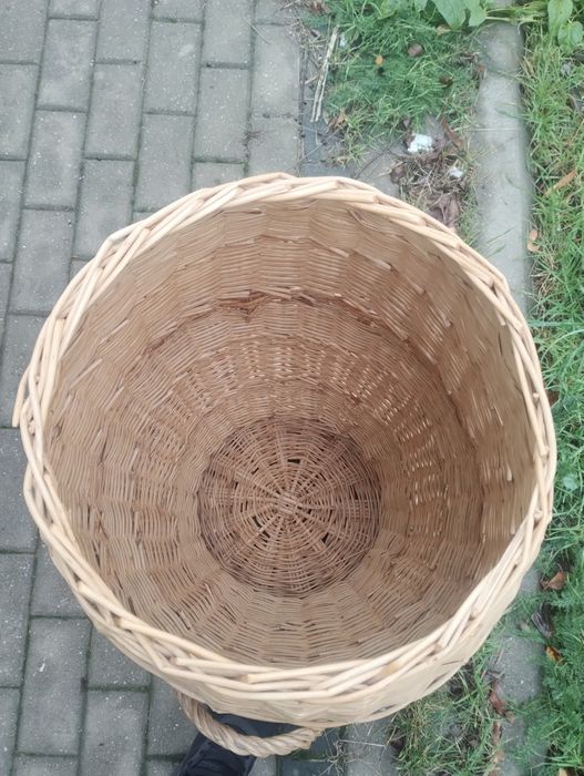 Cos din nuiele împletite mare cu capac