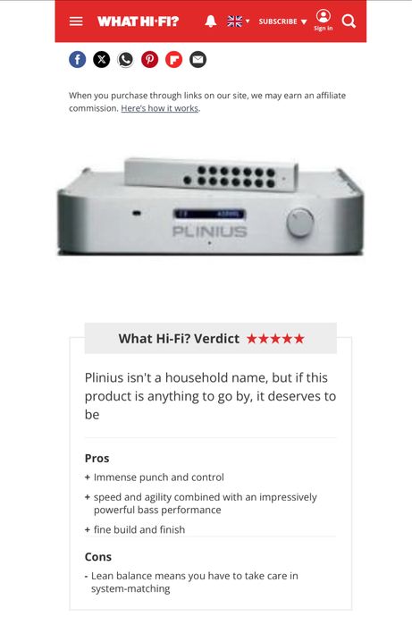 Vand linie High End Plinius