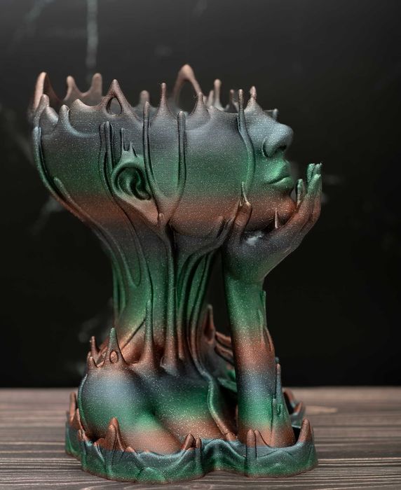 Vaza decorativa Printata 3D Melted Girl Rainbow Terra