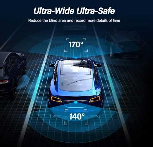 PODOFO Mirror Carcam огледало видеорегистратор за кола