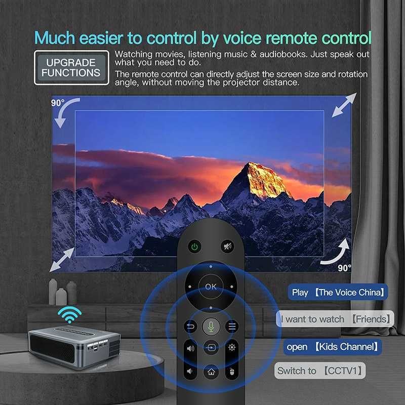 Мултимедиен Проектор + TV Box Xnano X1, Amlogic, Dual WiFi, модел 2023