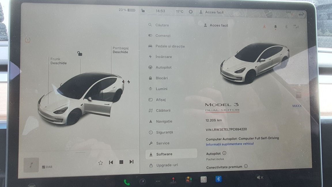 Tesla 3 Performance 12206km 32760+TVA  Decembrie  2022