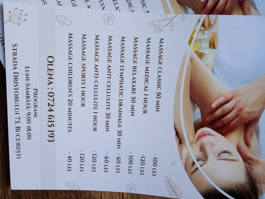 Masaj recuperare, limfatic anticelulitic, relaxare