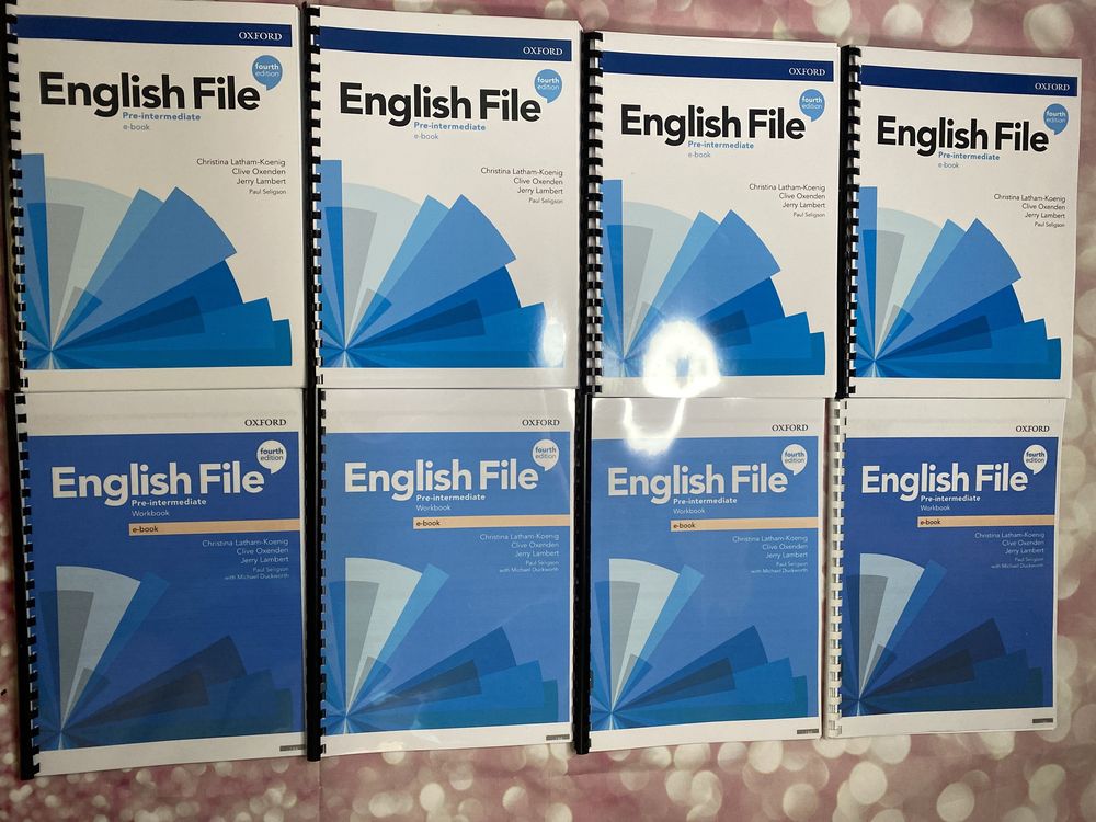 English file 3 и 4th edition Students book,Workbook по английскому