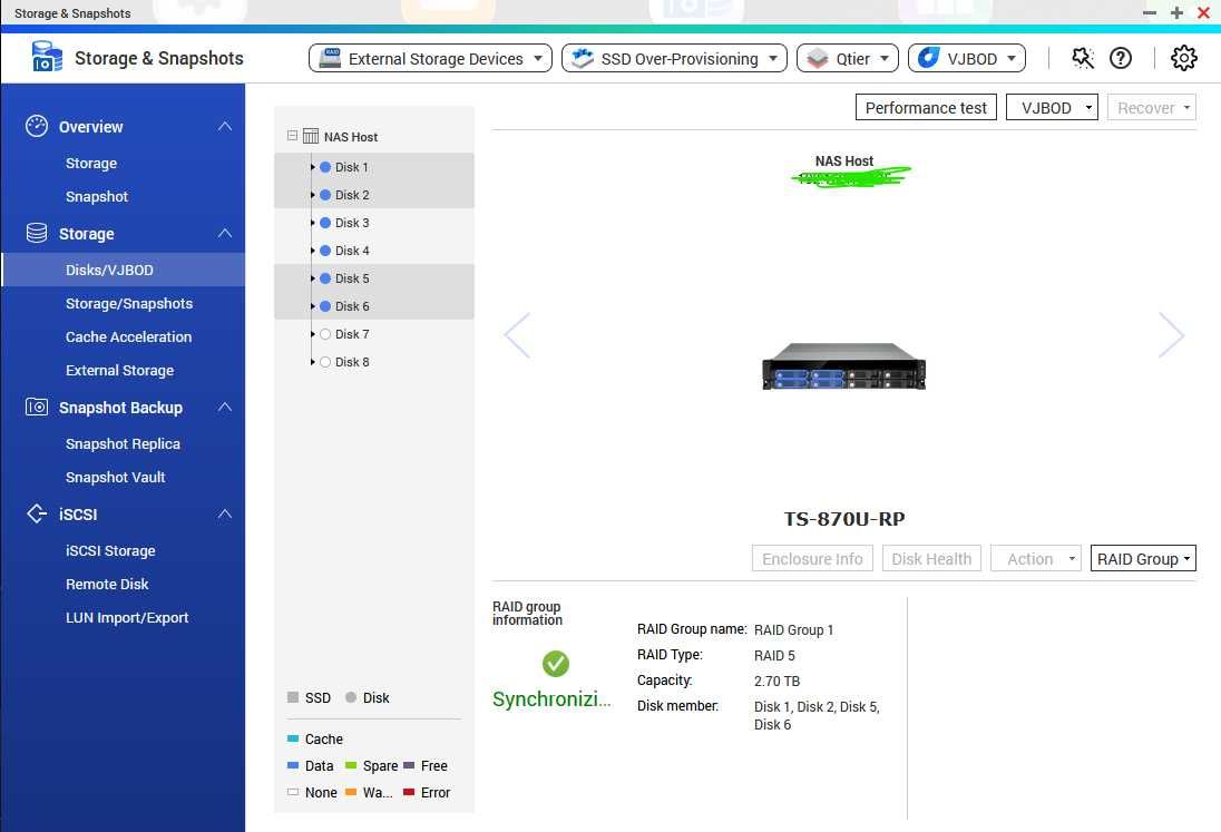 QNAP TS-870U-RP NAS - 8 Bays - 24GB RAM - 10GbE