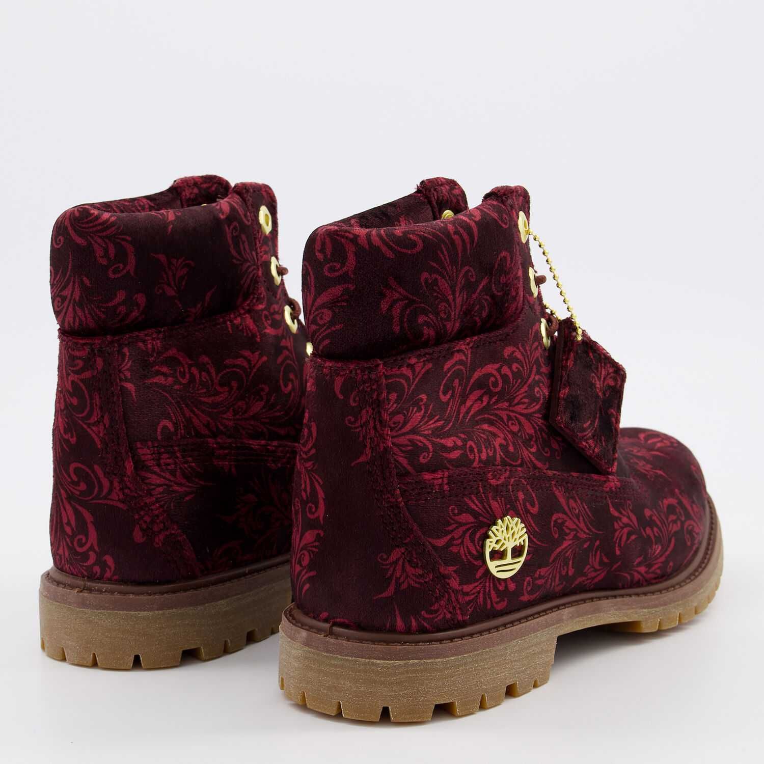 TIMBERLAND

Burgundy Premium Velvet Ankle Boots