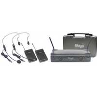 2броя Безжични Headset/Хедсет микрофони Stagg SUW50, с куфар,като нови