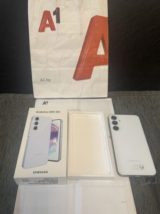 КАТО НОВ 128GB Samsung A55 5G A1 Гаранция 2026г. Blue | Син