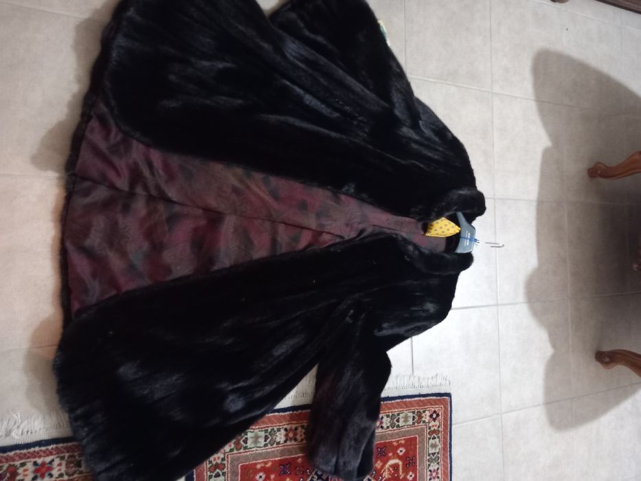 Haina blana naturala nurca/vizon, NOUA cu eticheta